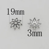 50pcs Bohemia Antique Silver Bead Caps 19mm Tassel End Cap Trays DIY Jewelry Mak
