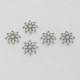 50pcs Bohemia Antique Silver Bead Caps 19mm Tassel End Cap Trays DIY Jewelry Mak
