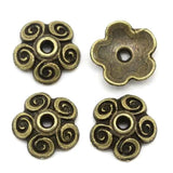 Antique Bronze Flower Bead Caps (Fits 12mm-16mm Beads) DIY Jewelry Findings