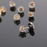 30 PCS Soft Silicone Copper Earring Backs for Body Jewelry Making