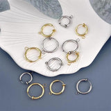 10pcs Stainless Steel Earrings Hoop Base DIY Jewelry Making Supplies