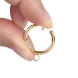 10pcs Stainless Steel Earrings Hoop Base DIY Jewelry Making Supplies
