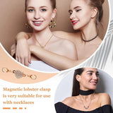 8 Magnetic Clasp Heart-Shaped Rhinestone Jewelry Lobster Clasp