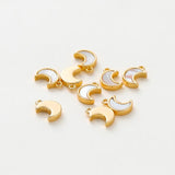 2pcs 18K Plated Shell Moon Pendants DIY Jewelry Making