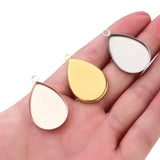 10pcs 25mm Stainless Steel Drop Tray Pendant