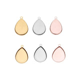 10pcs 25mm Stainless Steel Drop Tray Pendant