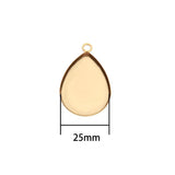 10pcs 25mm Stainless Steel Drop Tray Pendant