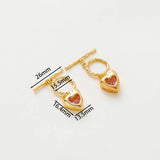 2 Sets Heart O Toggle Clasps 18K Plated Brass DIY Jewelry Findings