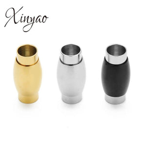 2Pcs Stainless Steel Magnetic Clasps 10x20mm Fit 6mm Leather Cord Bracelet