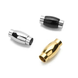 2Pcs Stainless Steel Magnetic Clasps 10x20mm Fit 6mm Leather Cord Bracelet