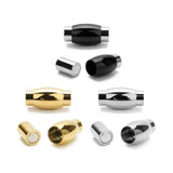 2Pcs Stainless Steel Magnetic Clasps 10x20mm Fit 6mm Leather Cord Bracelet