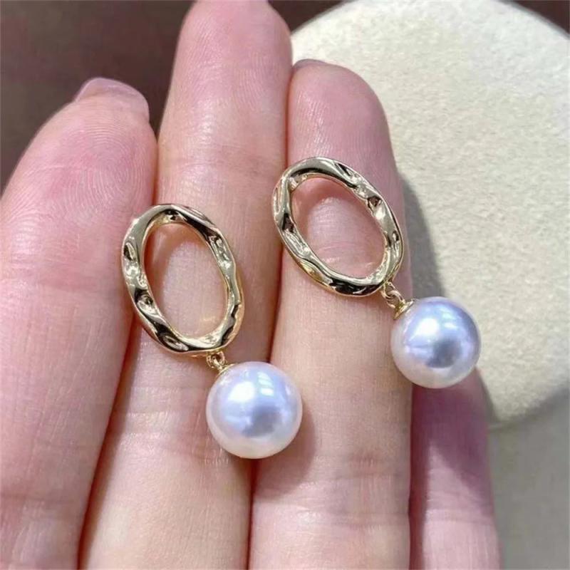 DIY Pearl Accessories 925 Silver Ear Stud Holder for 6-7mm Beads