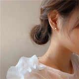 DIY Pearl Accessories 925 Silver Ear Stud Holder for 6-7mm Beads