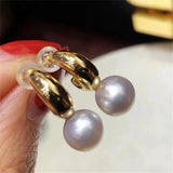 DIY 925 Silver Ear Nail Holder for 8-11mm Bead