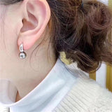 DIY 925 Silver Ear Nail Holder for 8-11mm Bead
