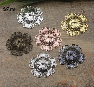 BoYuTe 32MM Metal Brass Flower Filigree Findings Diy Hand Jewelry Materials