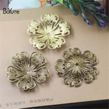 BoYuTe 32MM Metal Brass Flower Filigree Findings Diy Hand Jewelry Materials