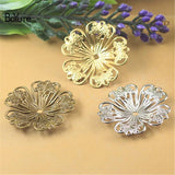 BoYuTe 32MM Metal Brass Flower Filigree Findings Diy Hand Jewelry Materials