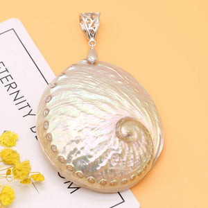 Natural Shell Round Pendant Crafts Jewelry Making DIY Necklace Earring