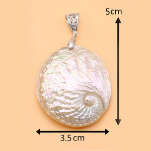 Natural Shell Round Pendant Crafts Jewelry Making DIY Necklace Earring