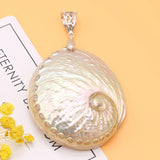Natural Shell Round Pendant Crafts Jewelry Making DIY Necklace Earring