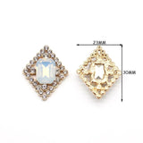 10pcs Rhombus Rhinestone Acrylic Wedding Card Box Decorative Buckle