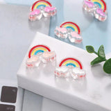 10pcs 4mm Acrylic Rainbow Loose Bead for DIY Jewelry
