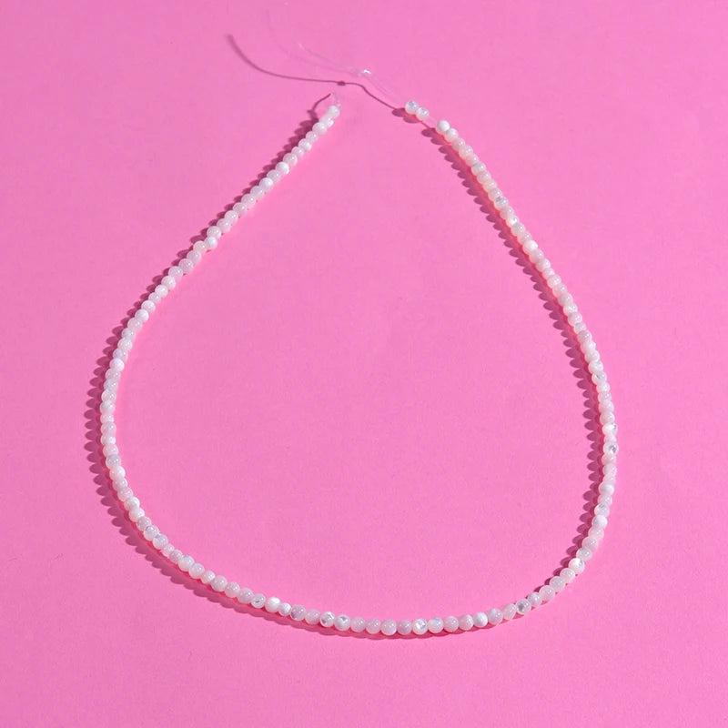 120Pcs Shell Stones 3MM Beads Girls DIY Jewelry Making Necklace Bracelet