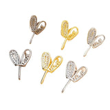 Copper Plated Rabbit Ear Flower Pin DIY Jewelry 2pcs