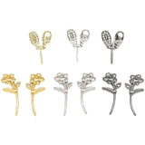 Copper Plated Rabbit Ear Flower Pin DIY Jewelry 2pcs