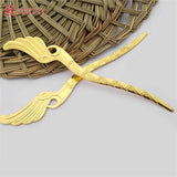 5PCS Antique Bronze Wing Bookmark & Hairpin Jewelry Making Supplies