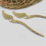 5PCS Antique Bronze Wing Bookmark & Hairpin Jewelry Making Supplies