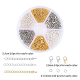 Jewelry Accessories Kit 4-10mm Split Rings/Lobster Clasp/Tail Chain