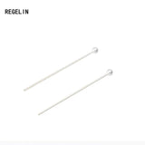 10pcs 925 Sterling Silver Round Head Bead Pins Needles for DIY Jewelry Making