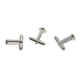 20pcs Silver 8mm Round Cuff Link Setting DIY Jewelry Findings