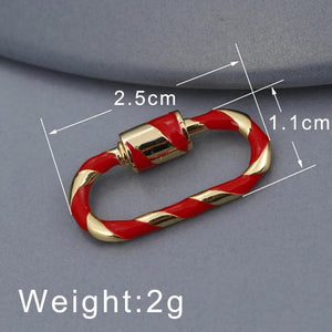 Enamel Carabiner Spiral Clasps for Jewelry Making