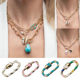 Enamel Carabiner Spiral Clasps for Jewelry Making