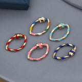 Enamel Carabiner Spiral Clasps for Jewelry Making