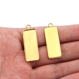 10pcs/lot Stainless Steel Rectangular Tray Pendant for Jewelry Making