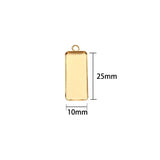 10pcs/lot Stainless Steel Rectangular Tray Pendant for Jewelry Making