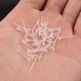 200Pcs 3mm Plastic Cup Needle Earrings Studs Transparent Ear Plugs