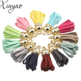 20pc Faux Suede Tassel Charms Caps Earrings Findings Jewelry