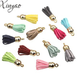 20pc Faux Suede Tassel Charms Caps Earrings Findings Jewelry