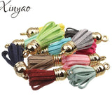 20pc Faux Suede Tassel Charms Caps Earrings Findings Jewelry
