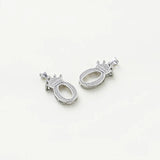 14K Plated Brass Zircon Crown 26 Letters Pendant DIY Necklace Jewelry Making