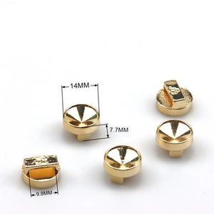 4PCS Round Leather Rope Buckle for DIY Jewelry Inlay Charms