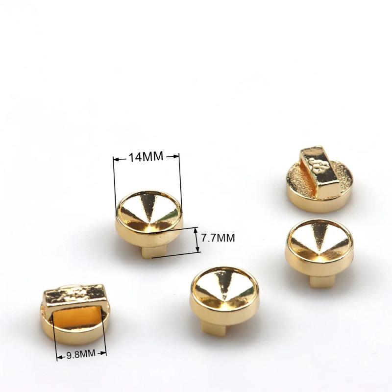4PCS Round Leather Rope Buckle for DIY Jewelry Inlay Charms