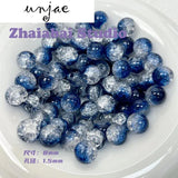 Ice Crack Glass Beads DIY Jewelry Making Material