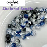 Ice Crack Glass Beads DIY Jewelry Making Material
