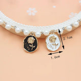 10pcs Enamel Glod Rose Charms Pendant DIY Necklaces Earrings Jewelry Making